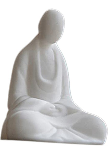 2x Mini Beyaz Seramik Buda Heykeli Meditasyon Keşiş Buda Heykeli Zen Tarzı Ev Dekorasyon (Yurt Dışından) fiyatları
