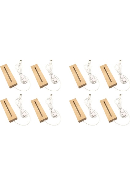 2x Ahşap Dikdörtgen Işık Tabanı, Ahşap LED Ekran Tabanı Ayaklı Işık Lamba Standı Akrilik, Kristal, Gece Lambası, Reçine Sanat (Yurt Dışından) fiyatları