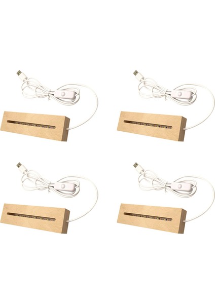 2x Ahşap Dikdörtgen Işık Tabanı, Ahşap LED Ekran Tabanı Ayaklı Işık Lamba Standı Akrilik, Kristal, Gece Lambası, Reçine Sanat (Yurt Dışından) indirimleri