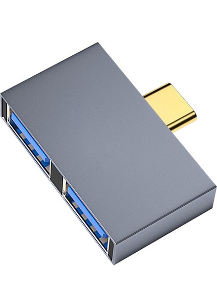 Tipi Adaptör 2 In1 Hub Adaptörü Usb3.0 5 Gbps Hub Tip C - 2 Usb3.0 Hub Konektörü Harici Hub Adaptörü (Yurt Dışından)