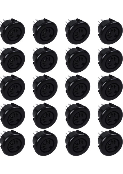 20X Dişi 5 Pin Dın Fiş Panele Monte Klavye Kablo Konnektör Adaptörü (Yurt Dışından)