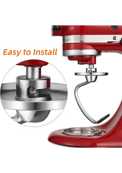 Kitchenaid 4.5-5 Quart Eğimli Kafa Stand Mikser Için Paslanmaz Çelik Hamur Kancası Aparatı, Yedek Parçalar Ekmek Kancaları (Yurt Dışından)