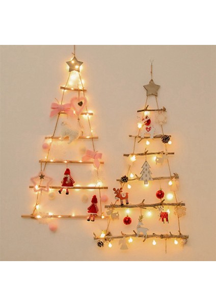 2x Dıy Ahşap Noel Ağacı Ahşap Duvar Asılı Noel Ağacı Yeni Yıl Dekorasyon Ev Süsler Için Ahşap Renk (Yurt Dışından) fırsatları
