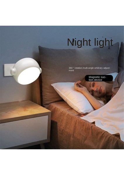 Manyetik Rgb Gece Lambası Öğrenci Yurdu Başucu Lambası Okuma Lambası Kablosuz Şarj Çok Renkli Masa Lambası (Yurt Dışından)