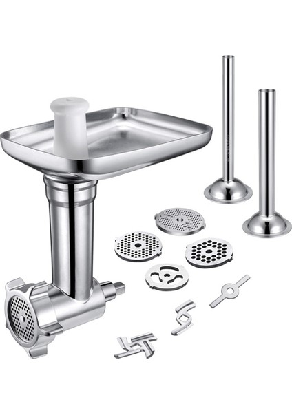 Kitchenaid Için Tezgah Mikseri Kıyma Makinesi Sosis Doldurma Tüpleri Et Kıyma Bıçağı Metal Gıda Öğütücü Eki (Yurt Dışından)