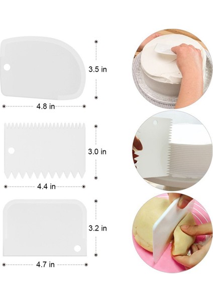 Dekorasyon Için 11 Inç Döner Kek Döner Tablası - 6 Parçalı Pasta Dekorasyon Seti, 2 Buzlanma Spatulası ve 3 Kazıyıcı Içerir (Yurt Dışından) indirimleri