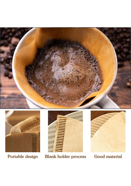 400 Adet Kahve Filtresi Doğal Ağartılmamış Kahve Filtreleri Koni Kağıt Tek Kullanımlık Kahve Filtreleri Üzerine Dökmek ve Damlama (Yurt Dışından) modelleri