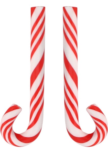100 Adet Kırmızı ve Beyaz El Yapımı Noel Şeker Kamışı Kawaii Minyatür Gıda Dollhouse Ev Dekor (Yurt Dışından)