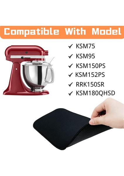 Kitchenaid Mikser Için 2 Adet Mikser Taşıyıcı, Kitchenaid Mikser Kaydırıcı Mat Mutfak Aletleri Kaydırıcı Kitchenaid Için Uyumlu (Yurt Dışından)