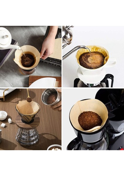 300 Adet Kahve Filtreleri 4 Tek Kullanımlık Kahve Filtreleri 4 Koni Kağıt Sandık Üzerine Dökün Makineleri/kahve Damlatıcı Konileri (Yurt Dışından) indirimleri