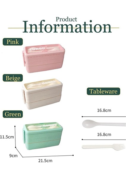 Yükseltme Bento Öğle Yemeği Kutusu, Çocuklar ve Yetişkinler Için Bento Öğle Yemeği Kutusu, Çatal ve Kaşıklı Yemek Hazırlama Kapları (1000ML, Pembe) (Yurt Dışından) fırsatları