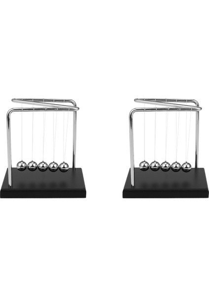 2x Newton Beşiği Fizik Sarkaç Bilim Z-Tipi Ahşap Newton'un Beşiği Sanat Hareket Dengesi Topu Dalga Masa Süsleme (Yurt Dışından)