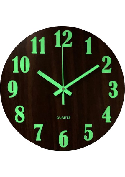 5x Aydınlık Duvar Saati, Kapalı/açık Oturma Odası Için 12 Inç Ahşap Sessiz Geçmeyen Mutfak Duvar Saatleri (Yurt Dışından)