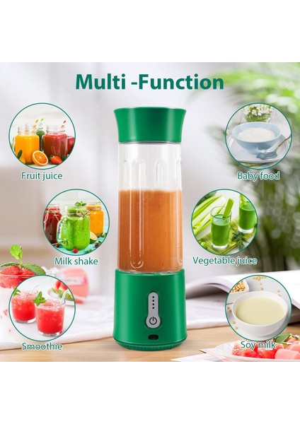 Taşınabilir Blender, Shake ve Smoothie'ler Için Taşınabilir Blender, Şarj Edilebilir Kişisel Boyutlu Blender, Meyve Sebze Sıkacağı (Yurt Dışından)