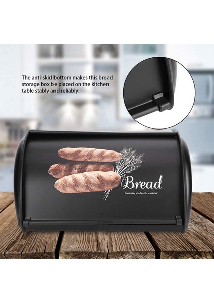 Ekmek Kutusu, Büyük Kapasiteli Metal Ekmek Kutusu, Tutucu Kutusu Konteyner Mutfak Depolama Organizatör, Depolama Organizatör 3.1-4l (Yurt Dışından) fırsatları