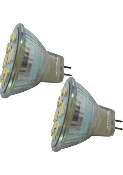 2x 6W GU4(MR11) LED Spot Işığı MR11 12 Smd 5730 570 Dc 12V, Sıcak Beyaz (Yurt Dışından)