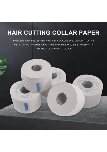 Boyun Saç Kesim Yaka Fırfır Şerit Rulo Kağıt Hijyen Salon Berber Bertarafı (Yurt Dışından)