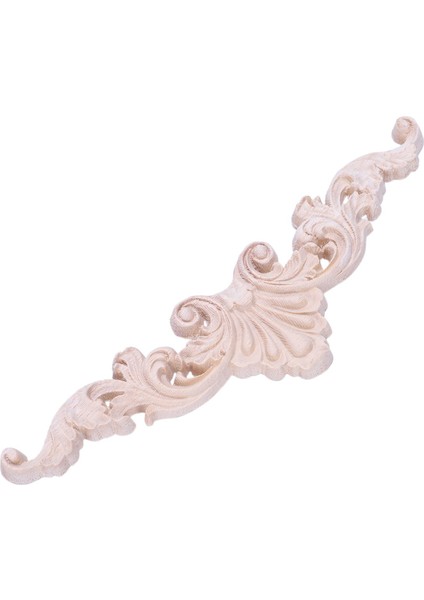 2x Ahşap Oyma Köşe Onlay Aplike Çerçeve Dekor Mobilya Zanaat Boyasız Tip: 20X5CM (Yurt Dışından)