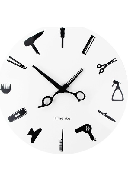 Timelike Berber Stilist Araçları Duvar Saati Modern 3D Kuvars Sigara Geçiyor Güzellik Kuaför Saatleri Ev Dekor Hediye Için Izle (Yurt Dışından)