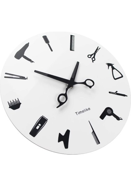 Timelike Berber Stilist Araçları Duvar Saati Modern 3D Kuvars Sigara Geçiyor Güzellik Kuaför Saatleri Ev Dekor Hediye Için Izle (Yurt Dışından) fırsatları