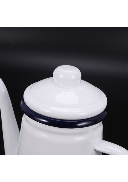 2x 1.1l Yüksek Dereceli Emaye Cezve Süt Üzerine Dökün Su Sürahisi Sürahi Barista Çaydanlık Su Isıtıcısı Gaz Sobası Için (Yurt Dışından)