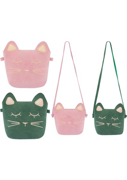 Küçük Kızlar Çantalar Sevimli Kulaklar Kız Çocuklar Için Crossbody Omuz Çantası, Yürümeye Başlayan Çocuk, Kızlar (Pembe ve Yeşil) (Yurt Dışından)