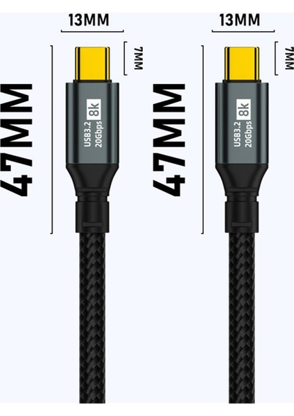 IPHONE15 Pro Için Usb3.2 20GBPS Tam Fonksiyonlu 100W Hızlı Şarj Kullanışlı Taşınabilir 8k Döküm Kablosu, 3 Metre (Yurt Dışından)