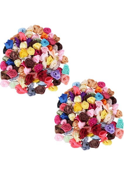 200 Adet/grup Mini El Yapımı Saten Gül Şerit Rozet Kumaş Çiçek Aplikler Düğün Dekorasyon Için Zanaat Aksesuarları (Yurt Dışından) fiyatları