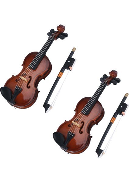 2x Hediyeler Keman Müzik Enstrümanı Minyatür Çoğaltma Kılıfı, 8X3CM (Yurt Dışından)