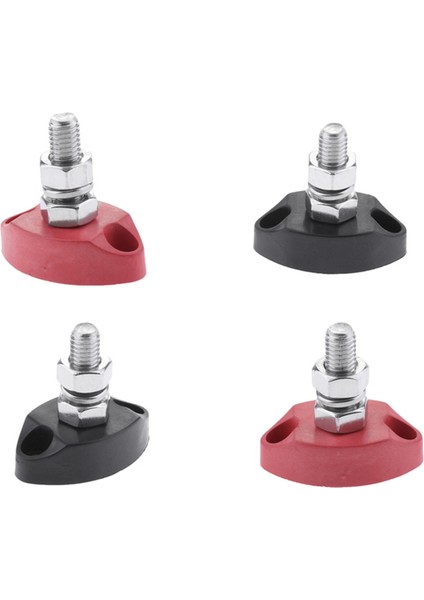 Adet Dc 12 V Bara Terminal Bloğu - 1/4 Inç 6mm Pozitif Yalıtımlı Tek Saplama Güç ve Toprak Bağlantı Direği (Yurt Dışından)