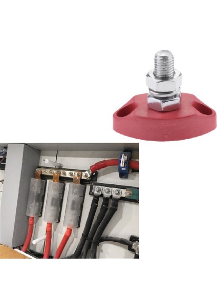 Adet Dc 12 V Bara Terminal Bloğu - 1/4 Inç 6mm Pozitif Yalıtımlı Tek Saplama Güç ve Toprak Bağlantı Direği (Yurt Dışından)