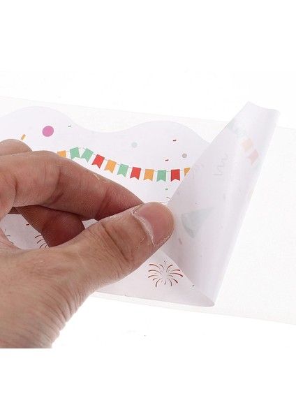 1 Rulo Kenarlık Çıkartmaları Bülten Tahtası Çıkartmaları Karatahta Çıkartmaları Sınıf Dekoru Için Balon Sınır Çıkartmaları, Beyaz (Yurt Dışından)
