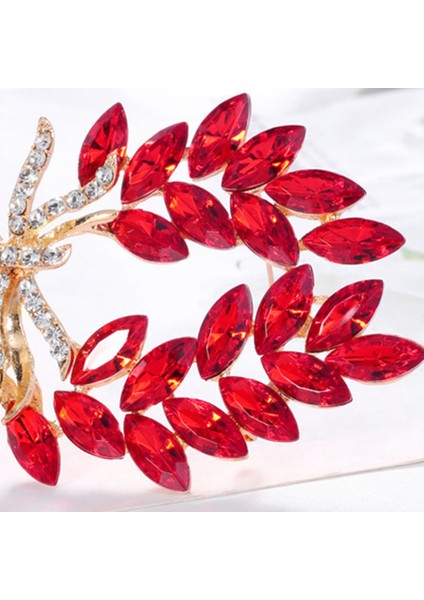 Moda Buğday Rhinestones Broş Aksesuarları Moda Bayanlar Takı Eşarp Toka Alaşım Rhinestones Broş (Yurt Dışından) fırsatları