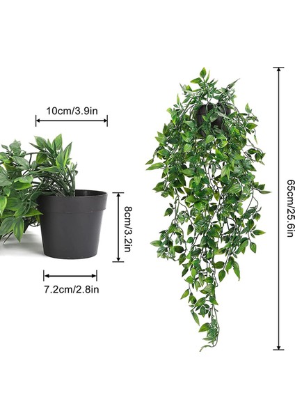 2 Adet Yapay Asılı Bitkiler Duvar Ev Odası Veranda Kapalı Açık Dekor Için Sahte Saksı Bitkileri (Yurt Dışından) fırsatları