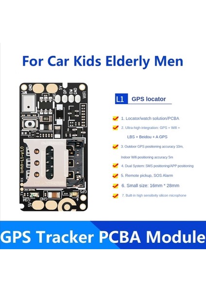 Gps Tracker Pcba Modülü Gerçek Zamanlı Takip Bulucu Cihazı Araba Çocuklar Için Yaşlı Erkekler Anti-Kayıp Kayıt Takip Cihazı (Yurt Dışından)