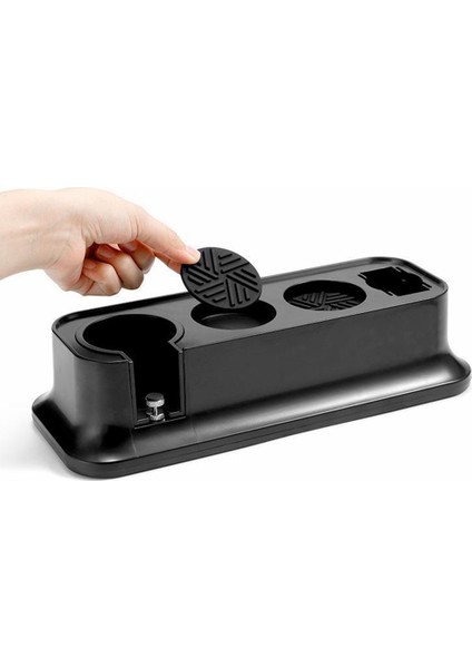 Kahve Sabotaj Tutucu Raf Portafilter Standı Espresso Dağıtıcı Mat Raf 51/53/58MM Kahve Makinesi Aracı Aksesuarları-Siyah (Yurt Dışından)