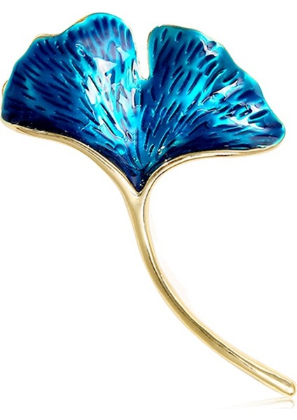 Retro Zarif Ginkgo Yaprağı Broş Kadınlar Için Düğün Parti Çiçek Broş Pin Moda Bijuteri A (Yurt Dışından)