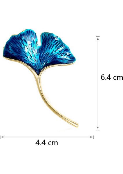 Retro Zarif Ginkgo Yaprağı Broş Kadınlar Için Düğün Parti Çiçek Broş Pin Moda Bijuteri A (Yurt Dışından)