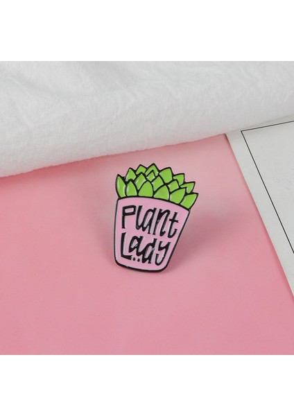 Saksı Bitki Emaye Pimleri Karikatür Etli Broş Rozeti Kot Yaka Pin Sevimli Pembe Yeşil Takı Arkadaşlar Çocuklar (Yurt Dışından) fiyatları