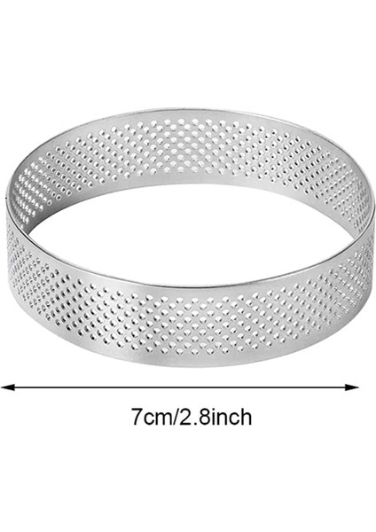 Kek Halkası Kalıpları, 30 Adet Paslanmaz Çelik Gözenekli Tart Yüzük, Delikli Pasta Kek Halkası Kalıbı, Delikli Kek Mus Halkası 7 cm (Yurt Dışından) indirimleri