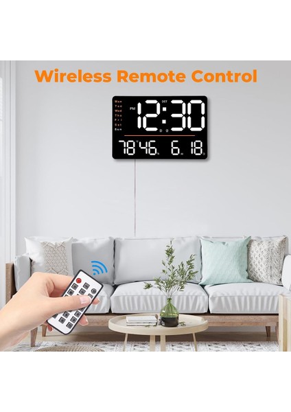 Dijital Duvar Saati,15.6 Inç LED Duvar Saatleri Ekran,uzaktan Kumandalı,oturma Odası Ofis Sınıf Spor Salonu Için (Yurt Dışından) fırsatları