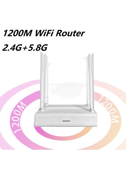 1200M Wifi Router 2.4g+5.8g 802.11AC 4X1000MBPS Yönlendirme+Köprüleme Modu Desteği 64 Kullanıcı 4 Anten Cpe Abd Tak (Yurt Dışından)