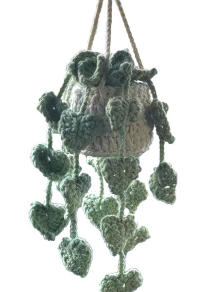 Araba Bitki Süsleme Araba Dekoratif Dikiz Aynası Kolye Sevimli Araba Ayna Süsleme Örme Dikiz Aynası Süsleme A (Yurt Dışından)