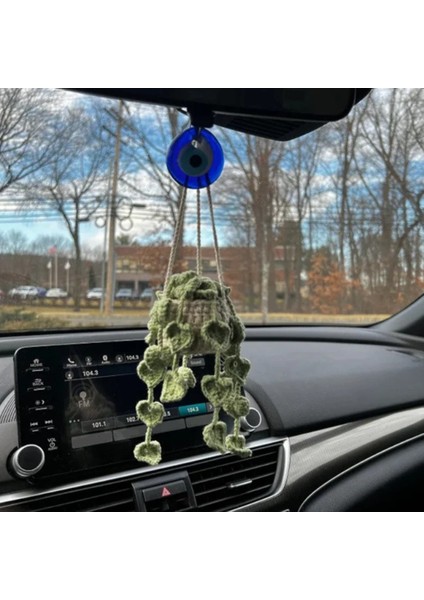 Araba Bitki Süsleme Araba Dekoratif Dikiz Aynası Kolye Sevimli Araba Ayna Süsleme Örme Dikiz Aynası Süsleme A (Yurt Dışından) fırsatları