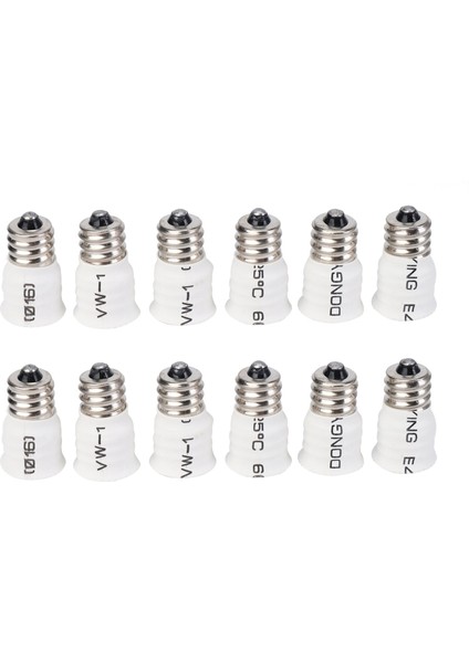 12-Pack E12 - E14 Beyaz Ampul Dönüştürücü LED Lamba Tutucu Lamba Adaptörü Soket Değiştirici Yüksek Kalite (Yurt Dışından)