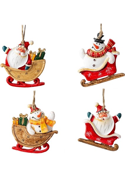 Noel Kardan Adam Noel Baba Reçine Küçük Kolye Asılı Organlar Avrupa Vintage Noel Ağacı Dekorasyon Sevimli Çekicilik (Yurt Dışından)