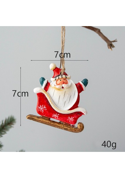 Noel Kardan Adam Noel Baba Reçine Küçük Kolye Asılı Organlar Avrupa Vintage Noel Ağacı Dekorasyon Sevimli Çekicilik (Yurt Dışından) fırsatları
