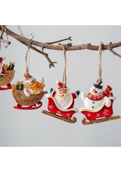 Noel Kardan Adam Noel Baba Reçine Küçük Kolye Asılı Organlar Avrupa Vintage Noel Ağacı Dekorasyon Sevimli Çekicilik (Yurt Dışından) indirimleri