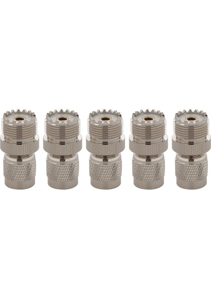 5x Erkek - PL259 Uhf Dişi Adaptör Konnektörü, Gümüş (Yurt Dışından)