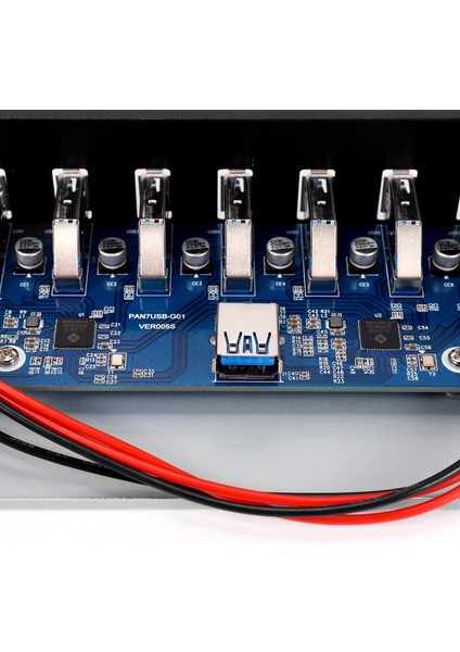 7 Port USB 3.0 Hub 5 Gbs 5.25 Inç Cd-Rom Sürücü Yuvası CD Rom Ön Panel Bilgisayar Kasası Için + USB 3.0 19-Pin Başlık - Tip A Erkek Kablo Çift Çipli Pcı-E 1x Pcı-E 16X (Yurt Dışından)